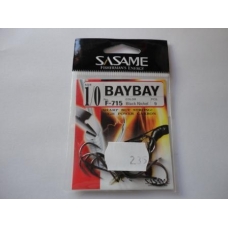 Anzois Sasame Baybay nº1/0 F-715 Black Nickel 9 Pcs